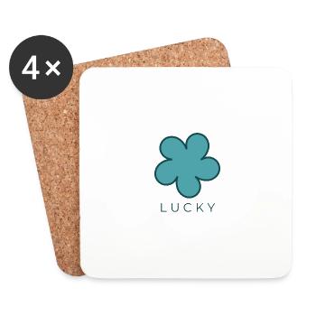 Lucky Clover - Coasters (set of 4) - white - Front
