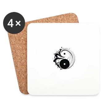 Yin Yang - Untersetzer (4er-Set) - Weiß - Vorne