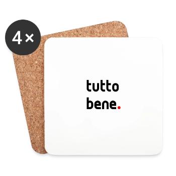 tutto bene. - Coasters (set of 4) - white - Front