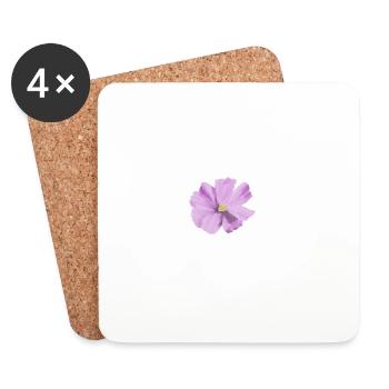 Lilas fleur aquarelle - Dessous de verre (lot de 4) - blanc - Devant