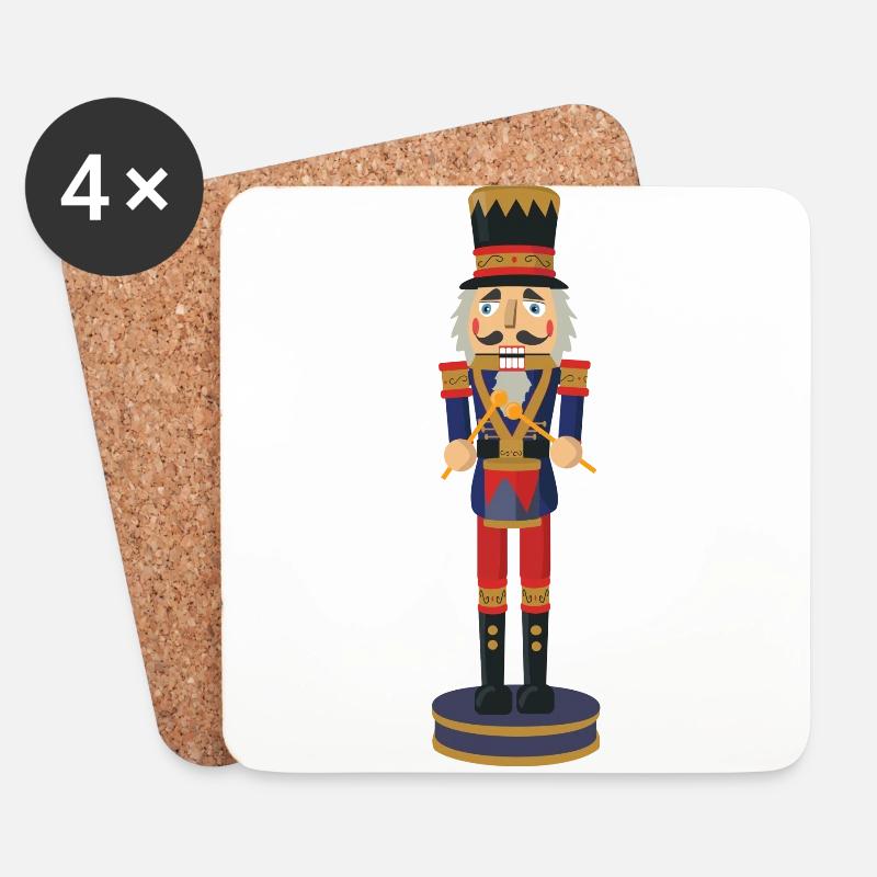 nussknacker nutcracker weihnachten christmas santa - Untersetzer (4er-Set) - Weiß