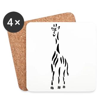 Giraffe - Untersetzer (4er-Set) - Weiß - Vorne