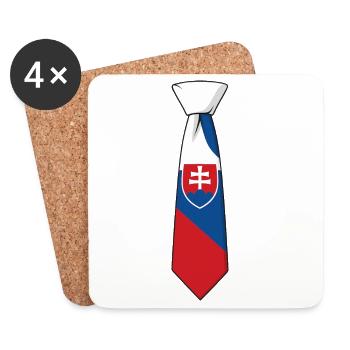 Slovakia Tie – Flaggendesign - Untersetzer (4er-Set) - Weiß - Vorne