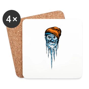 Snowboarder - Untersetzer (4er-Set) - Weiß - Vorne