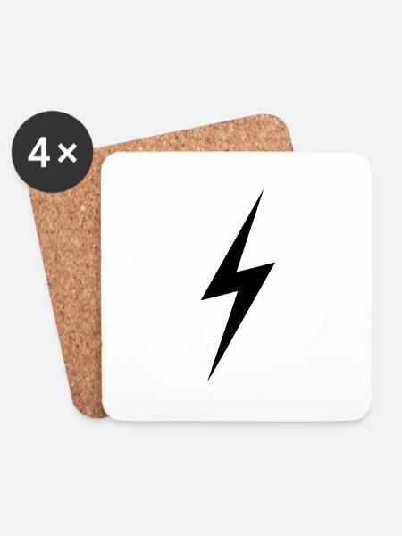 lightening3 - Coasters (set of 4) - white