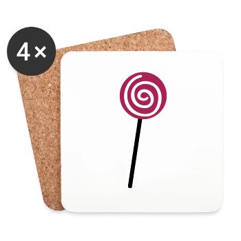 lollipop_01 - Coasters (set of 4) - white - Front