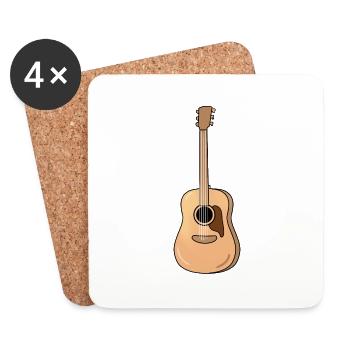 guitar - Coasters (set of 4) - white - Front