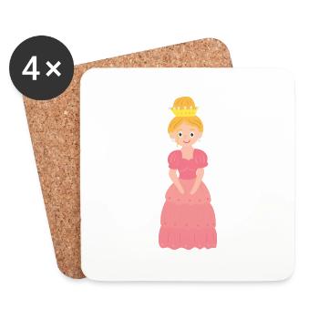 Princess - Coasters (set of 4) - white - Front