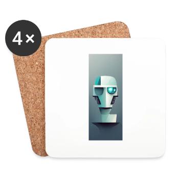 Résumé du robot - Dessous de verre (lot de 4) - blanc - Devant