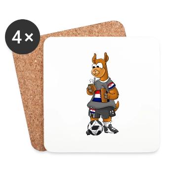 Croatian Fan Lama - Coasters (set of 4) - white - Front
