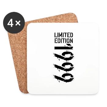 LIMITED EDITION 1999 SCHWARZ - Untersetzer (4er-Set) - Weiß - Vorne