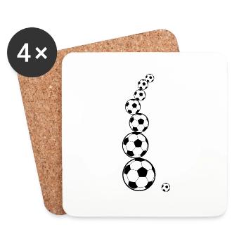 Fußball Football - Dessous de verre (lot de 4) - blanc - Devant