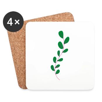 Flower Flower Plant - Coasters (set of 4) - white - Front
