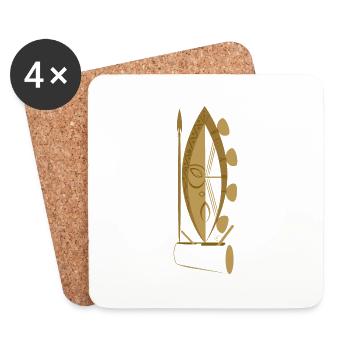 EKANG V1 OR - Dessous de verre (lot de 4) - blanc - Devant