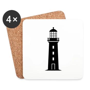 Phare - Dessous de verre (lot de 4) - blanc - Devant