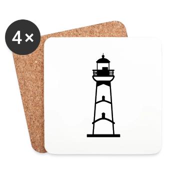 Lighthouse - Coasters (set of 4) - white - Front