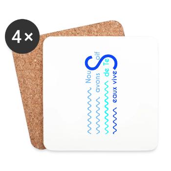 Eaux vives Version 2 - Dessous de verre (lot de 4) - blanc - Devant