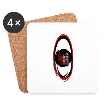 Armoiries de Milan Cathédrale de football - Dessous de verre (lot de 4) - blanc - Devant