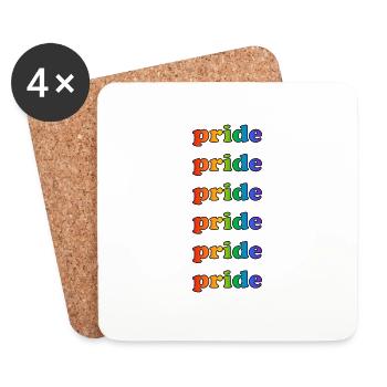 Pride Rainbow Colors - Coasters (set of 4) - white - Front