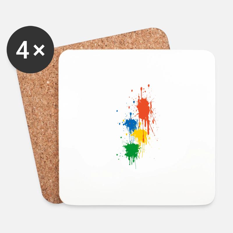 farben - Untersetzer (4er-Set) - Weiß