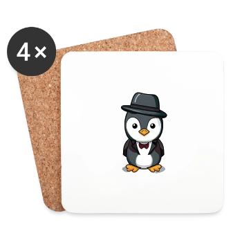 Pinguin - Untersetzer (4er-Set) - Weiß - Vorne