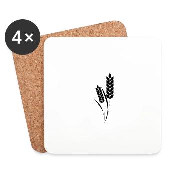 Wheat grain for farmers, farmers as a gift - Coasters (set of 4) - white - Front