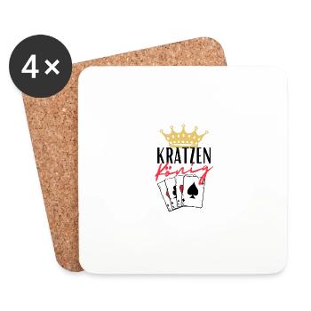 Roi du scratch - Dessous de verre (lot de 4) - blanc - Devant