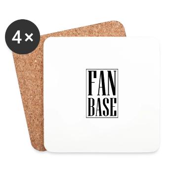 Base de fans - Dessous de verre (lot de 4) - blanc - Devant