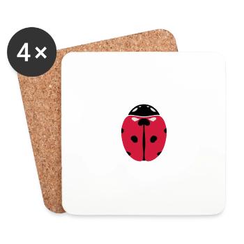 Ladybug - Coasters (set of 4) - white - Front