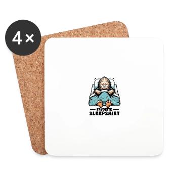 Bigfoot Favorite Sleepshirt - Untersetzer (4er-Set) - Weiß - Vorne