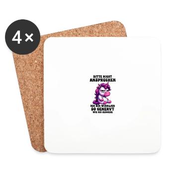 S’il te plaît, ne me parle pas, je suis vraiment ennuyé - Dessous de verre (lot de 4) - blanc - Devant