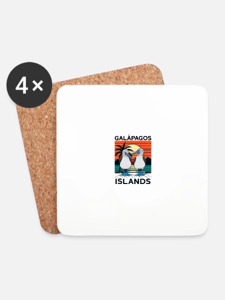 Galapagos Islands - Untersetzer (4er-Set) - Weiß