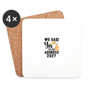 Nous avons dit à l’adresse 2027 - Dessous de verre (lot de 4) - blanc - Devant