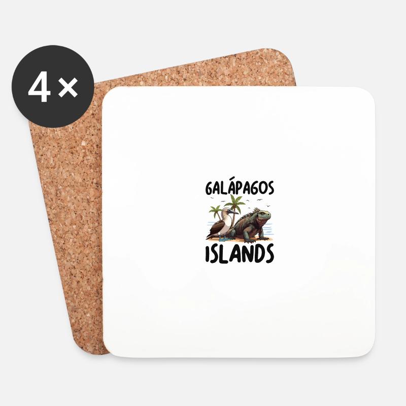 Galapagos Islands - Untersetzer (4er-Set) - Weiß