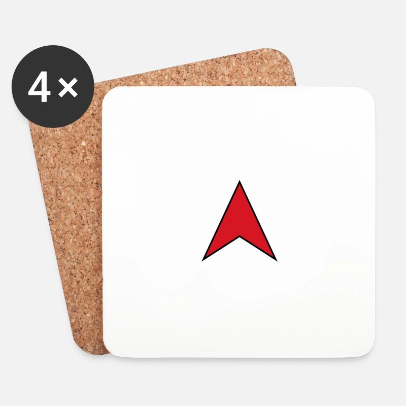 arrow red - Untersetzer (4er-Set) - Weiß