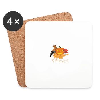 Hoopoe Bird Birdwatcher Halloween Spooky - Dessous de verre (lot de 4) - blanc - Devant