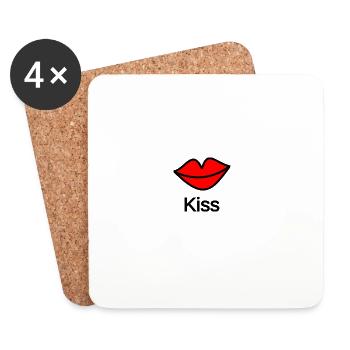 CHRISTMAS. YEAR. ANNIVERSARY. RETIREMENT. FEAST. HEART. - Coasters (set of 4) - white - Front