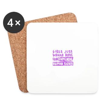 FunDamental Rights purple - Untersetzer (4er-Set) - Weiß - Vorne