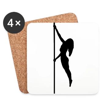 Pole dance - Untersetzer (4er-Set) - Weiß - Vorne