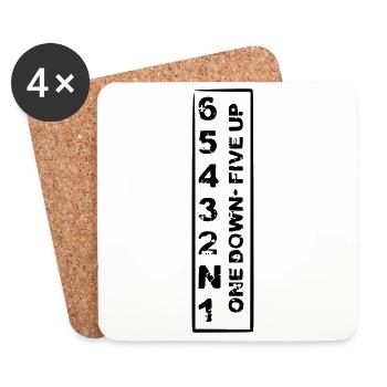 one down five up - Coasters (set of 4) - white - Front