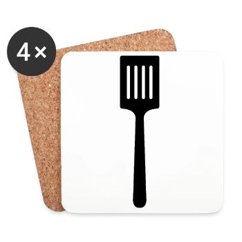 Kitchen spatula - Coasters (set of 4) - white - Front
