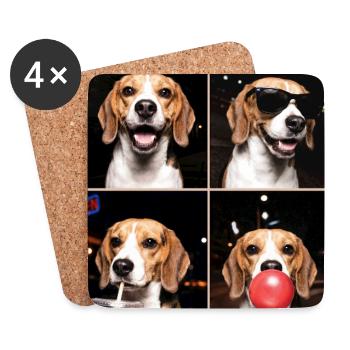 Hunde Beagle Hund - Untersetzer (4er-Set) - Weiß - Vorne