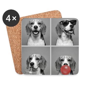 Hunde Beagle Hund - Untersetzer (4er-Set) - Weiß - Vorne