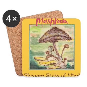 Shroom State of Mind - Untersetzer (4er-Set) - Weiß - Vorne