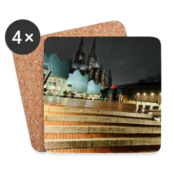 Kölner Dom - Untersetzer (4er-Set) - Weiß - Vorne