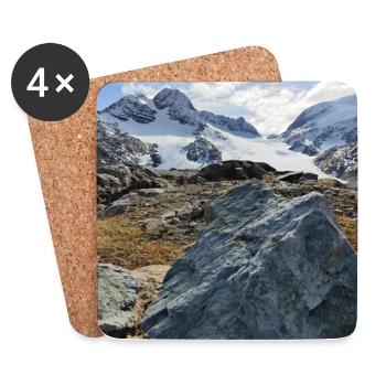 Gletscher des Heiligen Solin d'Arves - Untersetzer (4er-Set) - Weiß - Vorne