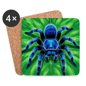 Gooty Sapphire Tarantula  Brilliant blue spider - Untersetzer (4er-Set) - Weiß - Vorne