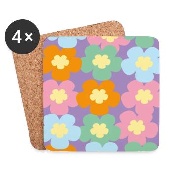 Flowerpower - Untersetzer (4er-Set) - Weiß - Vorne