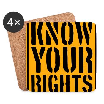 Know Your Rights Aktivismus Gerechtigkeit Freiheit - Untersetzer (4er-Set) - Weiß - Vorne