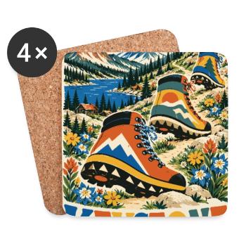 Erleben Sie Keystone Colorado Retro Mountain Escape - Untersetzer (4er-Set) - Weiß - Vorne